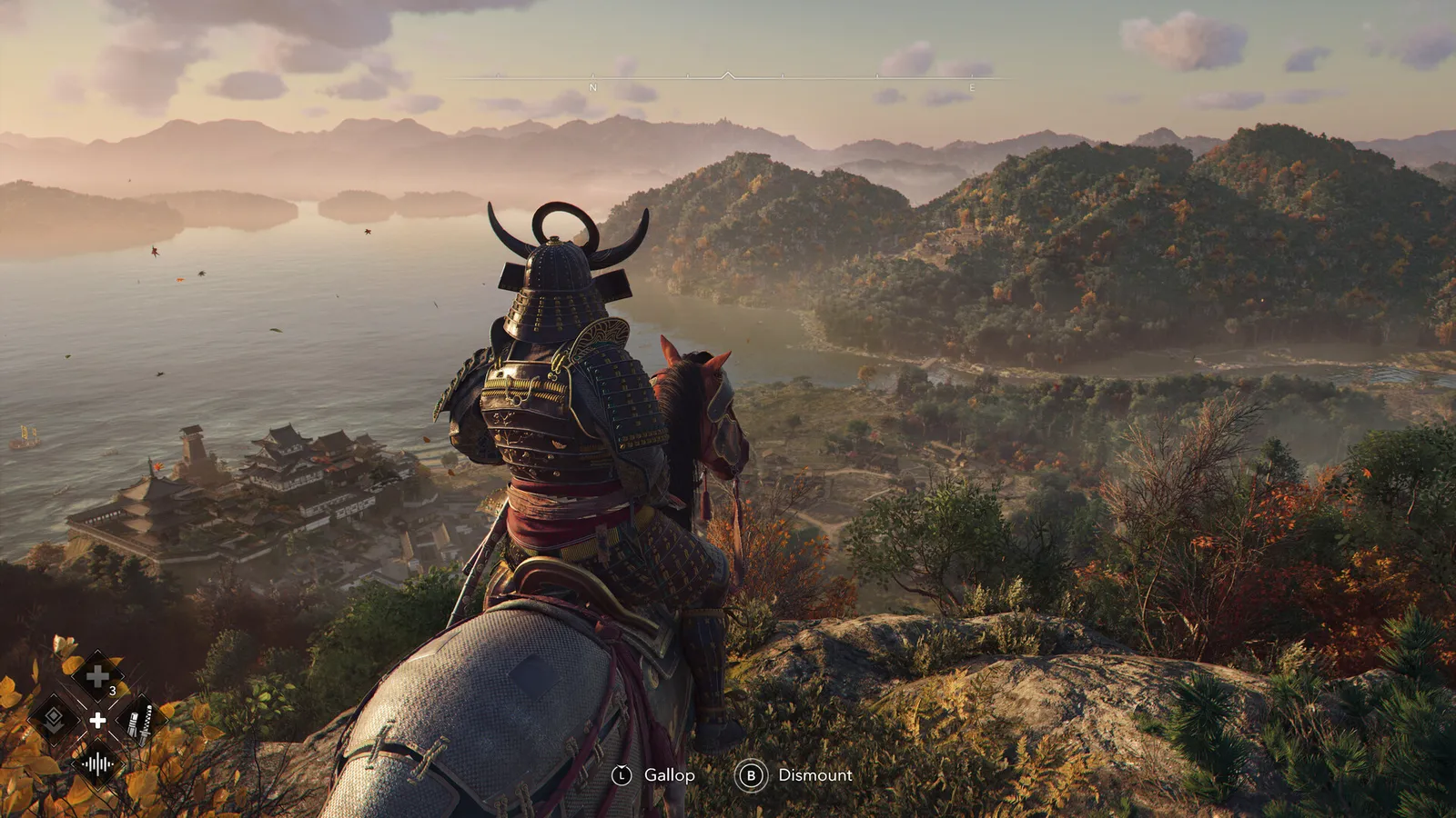 A night scene in Assassin's Creed Shadows